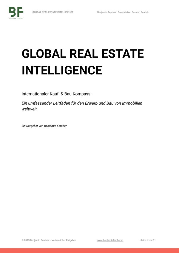 Global Real Estate Intelligence - 31 Seiten Leitfaden